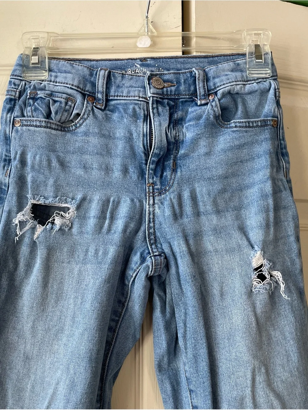 Jordache Light Blue Distressed Boyfriend Jeans